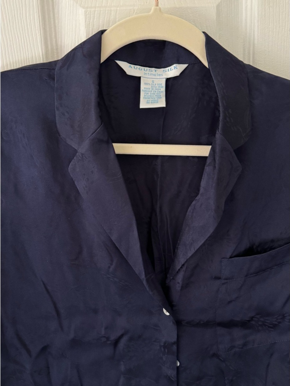 august silk Navy Satin Button-Down Shirt and pants - Picture 4 of 7
